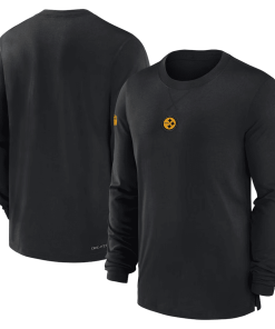 Men’s Nike Black Pittsburgh Steelers Sideline Performance Long Sleeve T-Shirt
