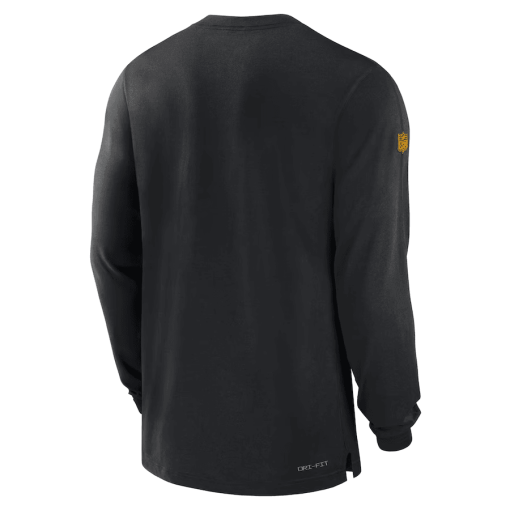 Men’s Nike Black Pittsburgh Steelers Sideline Performance Long Sleeve T-Shirt - Image 3