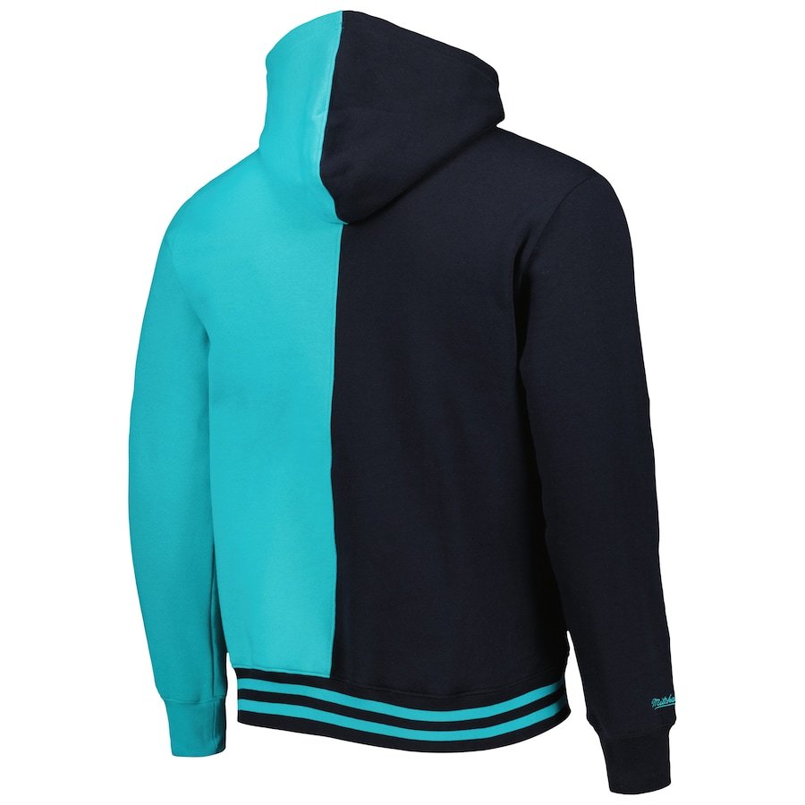 San Antonio Spurs Mitchell & Ness Hardwood Classics Split Pullover Hoodie – Black/Teal - Image 3