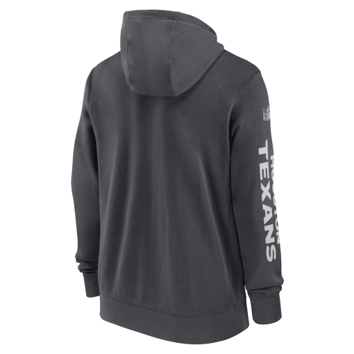 Houston Texans Nike 2024 Sideline Club Full-Zip Hoodie – Anthracite - Image 3