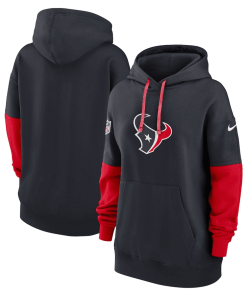 Houston Texans Nike Women’s 2024 Sideline Essential Fleece Pullover Hoodie – Navy