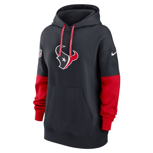 Houston Texans Nike Women’s 2024 Sideline Essential Fleece Pullover Hoodie – Navy - Image 2