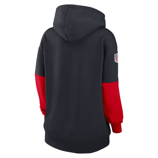 Houston Texans Nike Women’s 2024 Sideline Essential Fleece Pullover Hoodie – Navy - Image 3
