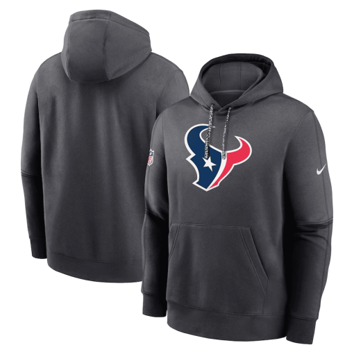 Houston Texans Nike 2024 Sideline Club Pullover Hoodie – Anthracite