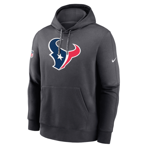 Houston Texans Nike 2024 Sideline Club Pullover Hoodie – Anthracite - Image 2
