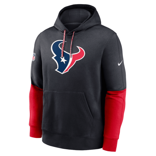 Houston Texans Nike 2024 Sideline Club Pullover Hoodie – Navy - Image 2