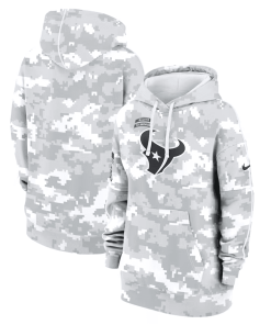 Houston Texans Nike Women’s 2024 Salute To Service Club Fleece Oversized Pullover Hoodie – Arctic Camo
