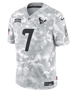 Alternative view of C.J. Stroud Houston Texans Nike 2024 Salute to Service Limited Jersey – Arctic Camo