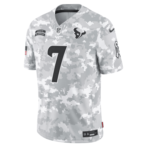 C.J. Stroud Houston Texans Nike 2024 Salute to Service Limited Jersey – Arctic Camo - Image 2