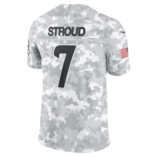 C.J. Stroud Houston Texans Nike 2024 Salute to Service Limited Jersey – Arctic Camo - Image 3