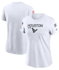 Houston Texans Nike Women’s 2024 Salute To Service Legend Performance T-Shirt – White