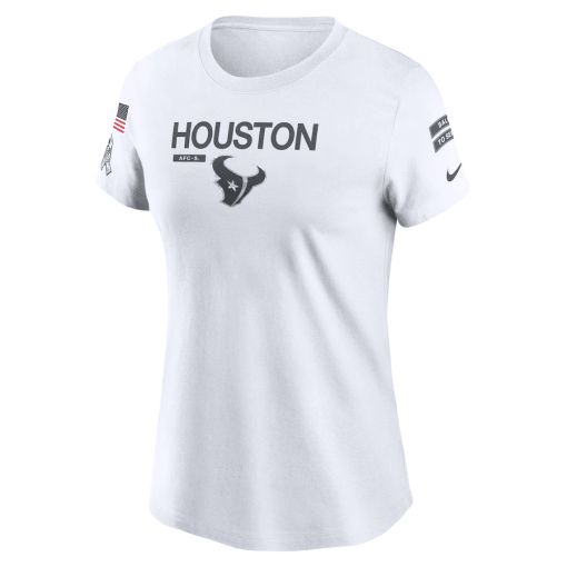 Houston Texans Nike Women’s 2024 Salute To Service Legend Performance T-Shirt – White - Image 2