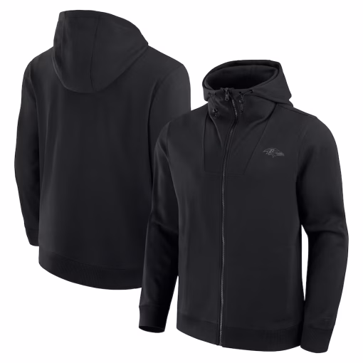 Baltimore Ravens Fanatics Unisex Front Office Full-Zip Hoodie – Black