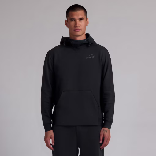 Buffalo Bills Fanatics Unisex Front Office Tonal Tri-Blend Pullover Hoodie – Black - Image 4