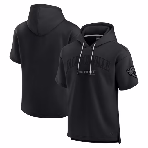 Jacksonville Jaguars Fanatics Unisex Elements Ready Short Sleeve Pullover Hoodie – Black
