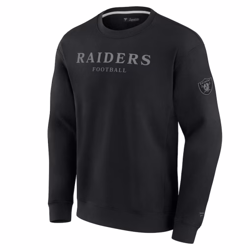 Las Vegas Raiders Fanatics Unisex Elements Unlimited Fleece Pullover Sweatshirt – Black - Image 2