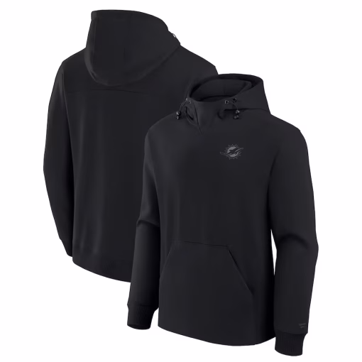Miami Dolphins Fanatics Unisex Front Office Tonal Tri-Blend Pullover Hoodie – Black