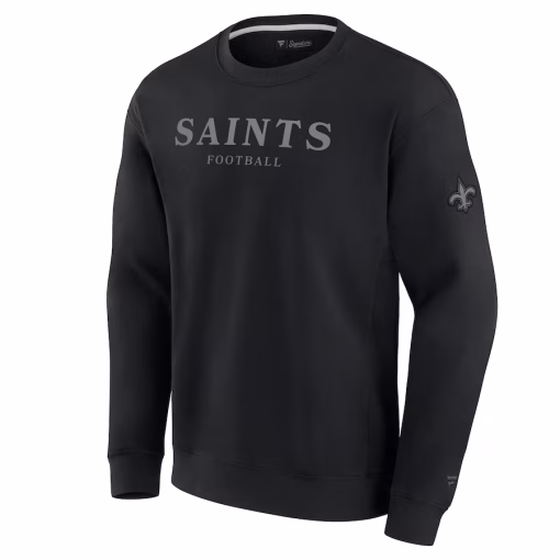 New Orleans Saints Fanatics Unisex Elements Unlimited Fleece Pullover Sweatshirt – Black - Image 2