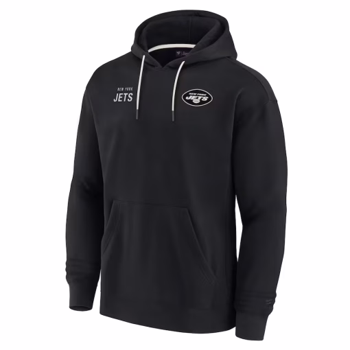 New York Jets Fanatics Unisex Elements Super Soft Fleece Pullover Hoodie – Black - Image 3
