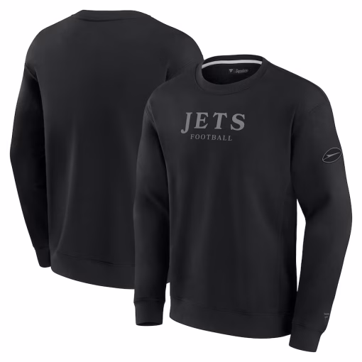 New York Jets Fanatics Unisex Elements Unlimited Fleece Pullover Sweatshirt – Black