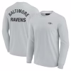 Baltimore Ravens Fanatics Unisex Elements Super Soft Long Sleeve T-Shirt – Gray
