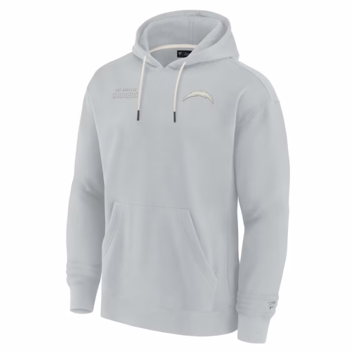 Los Angeles Chargers Fanatics Unisex Elements Super Soft Fleece Pullover Hoodie – Gray - Image 2