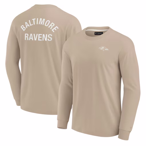 Baltimore Ravens Fanatics Unisex Elements Super Soft Long Sleeve T-Shirt – Khaki