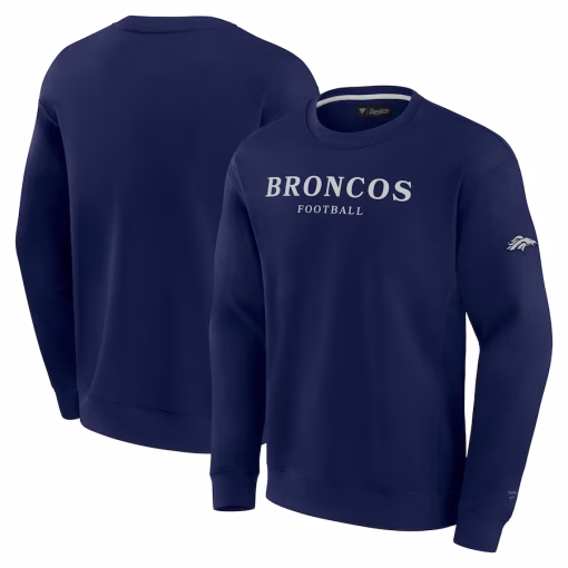 Denver Broncos Fanatics Unisex Elements Unlimited Fleece Pullover Sweatshirt – Navy