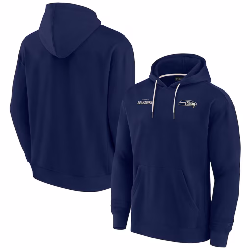 Seattle Seahawks Fanatics Unisex Elements Super Soft Fleece Pullover Hoodie – Navy