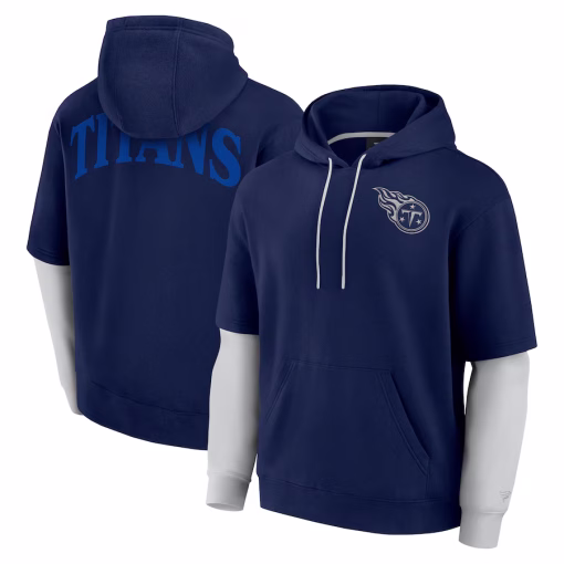 Tennessee Titans Fanatics Unisex Sleek Elements Pullover Hoodie – Navy