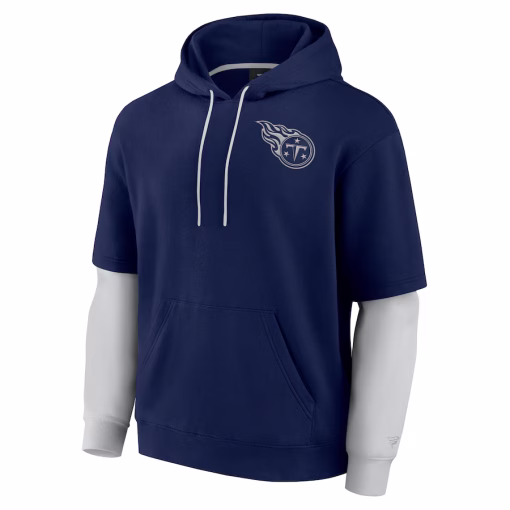 Tennessee Titans Fanatics Unisex Sleek Elements Pullover Hoodie – Navy - Image 3