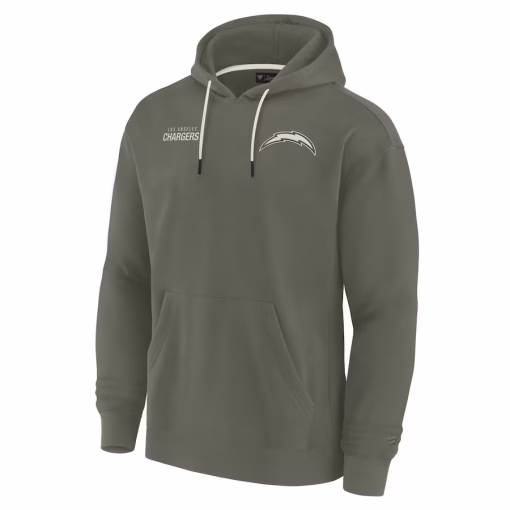 Los Angeles Chargers Fanatics Unisex Elements Super Soft Fleece Pullover Hoodie – Olive - Image 2