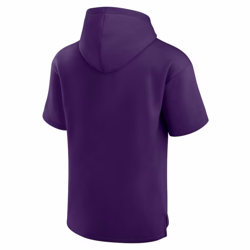 Minnesota Vikings Fanatics Unisex Elements Ready Short Sleeve Pullover Hoodie – Purple - Image 3