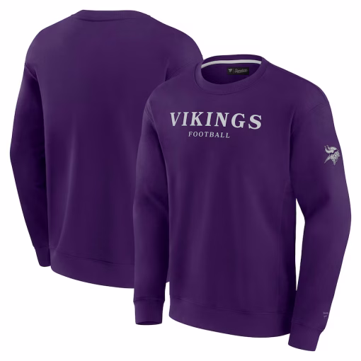 Minnesota Vikings Fanatics Unisex Elements Unlimited Fleece Pullover Sweatshirt – Purple