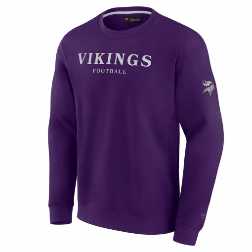 Minnesota Vikings Fanatics Unisex Elements Unlimited Fleece Pullover Sweatshirt – Purple - Image 2