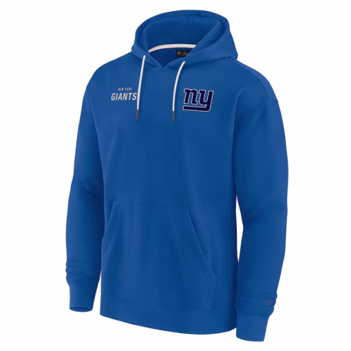 New York Giants Fanatics Unisex Elements Super Soft Fleece Pullover Hoodie – Royal - Image 3