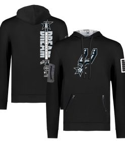 San Antonio Spurs FISLL x Black History Collection Unisex Pullover Hoodie – Black