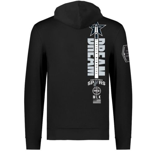 San Antonio Spurs FISLL x Black History Collection Unisex Pullover Hoodie – Black - Image 3