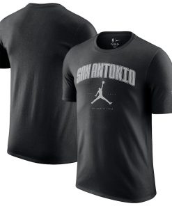 San Antonio Spurs Jordan Brand Unisex Essential Cities T-Shirt – Black