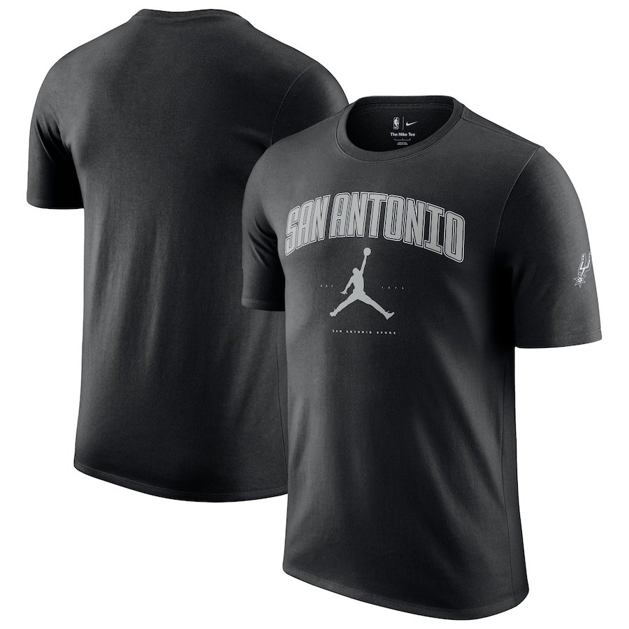 San Antonio Spurs Jordan Brand Unisex Essential Cities T-Shirt – Black