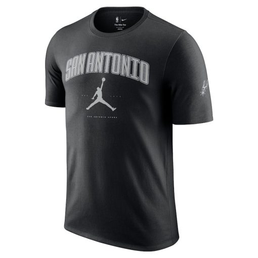 San Antonio Spurs Jordan Brand Unisex Essential Cities T-Shirt – Black - Image 2
