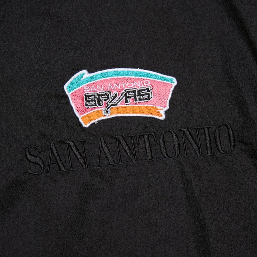 San Antonio Spurs Mitchell & Ness Unisex  Hardwood Classics Team OG 3.0 Anorak Half-Zip Windbreaker Jacket – Black - Image 4