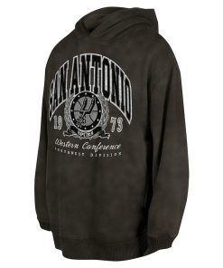 Alternative view of San Antonio Spurs New Era Unisex Oversized Essentials Pigment Wash Fleece Pullover Hoodie – Charcoal