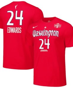 Aaliyah Edwards Washington Mystics Nike Unisex 2024 WNBA Draft Explorer Edition Name & Number T-Shirt – Red