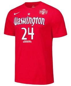 Alternative view of Aaliyah Edwards Washington Mystics Nike Unisex 2024 WNBA Draft Explorer Edition Name & Number T-Shirt – Red