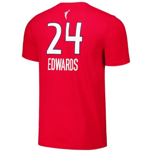 Aaliyah Edwards Washington Mystics Nike Unisex 2024 WNBA Draft Explorer Edition Name & Number T-Shirt – Red - Image 3