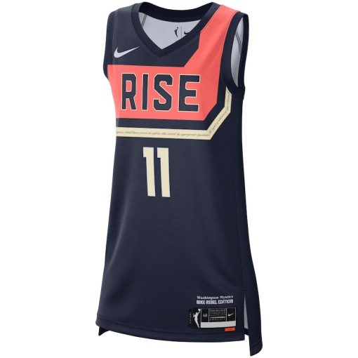 Elena Delle Donne Washington Mystics Nike Unisex Rebel Edition Victory Player Jersey – Navy - Image 2
