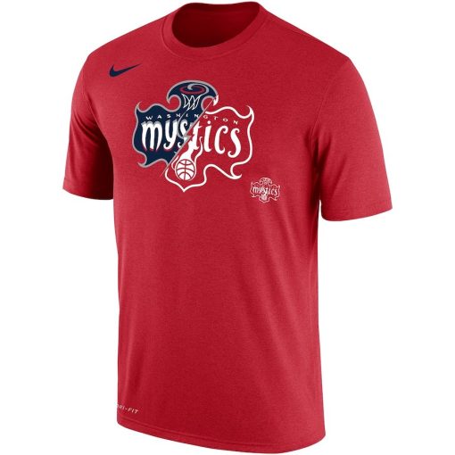 Washington Mystics Nike Unisex Split Logo Performance T-Shirt – Red - Image 2