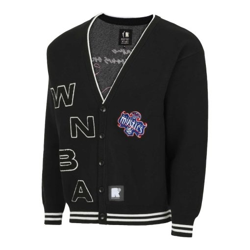 Washington Mystics round21 Unisex Campus Fit Full-Button Cardigan – Black - Image 2