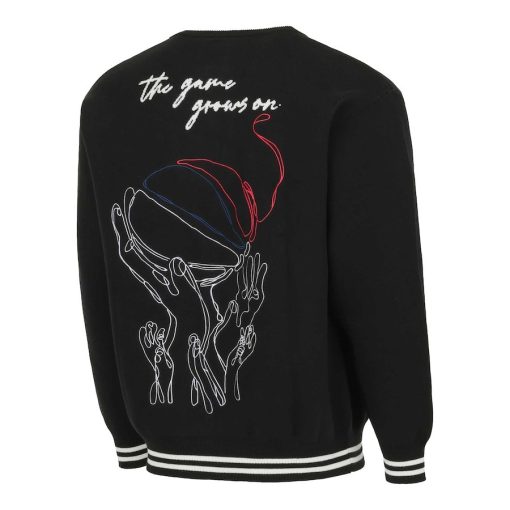 Washington Mystics round21 Unisex Campus Fit Full-Button Cardigan – Black - Image 3